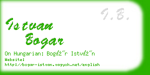 istvan bogar business card